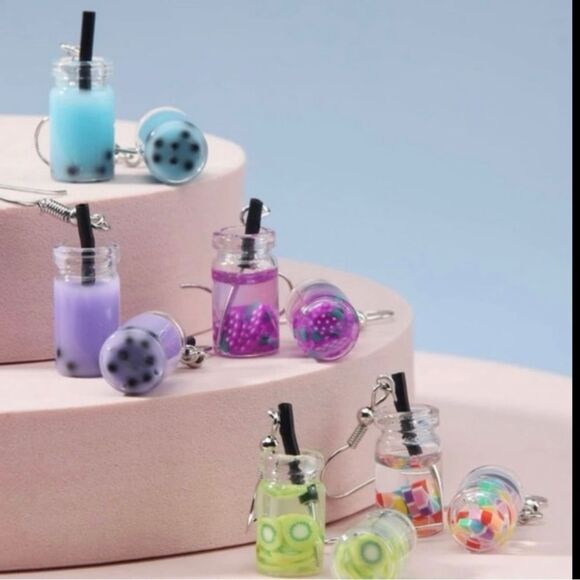 Jewelry - Colorful Bottle Drop Earrings